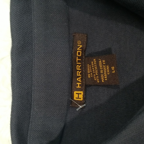 Harriton Adult Stainblock charcoal Shirt. L - Picture 7 of 13